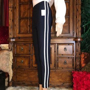 Charlotte Russe Pinstripe Side Stripe Slim Pant